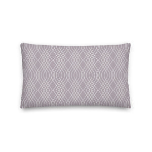 Modern Gray Geometric Print Pillow