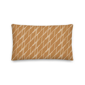 Modern Cognac Geometric Print Pillow