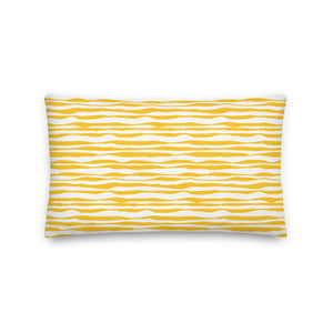 Golden Sunbeams Geo Waves Pillow