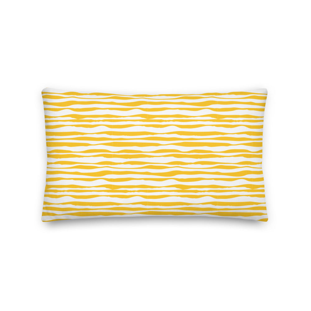 Golden Sunbeams Geo Waves Pillow