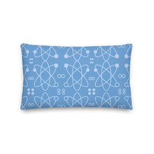 Load image into Gallery viewer, Atomic Blue Modern Print Pillow
