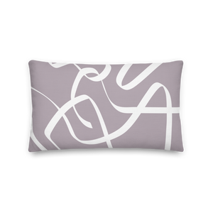 Modern Art Gray And White Fusion Pillow