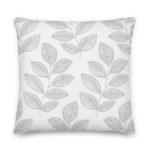 Gray Leaves Pillow