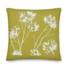 Load image into Gallery viewer, COASTAL Moss Green Floral Pillow
