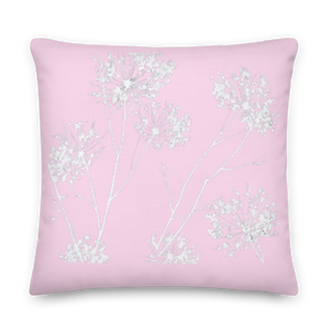 COASTAL Pink Floral Pillow