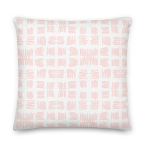 Love Letters Pink Print Pillow