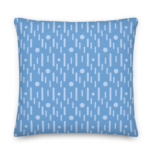 Atomic Blue Modern Print Pillow