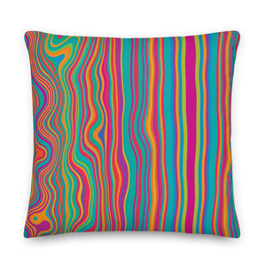 Cali Modern Multicolored Stripe Pillow