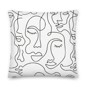 Modern Faces Pillow