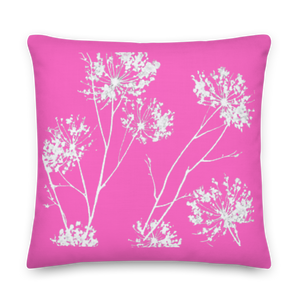 COASTAL High Pink Floral Pillow