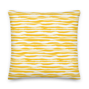 Golden Sunbeams Geo Waves Pillow