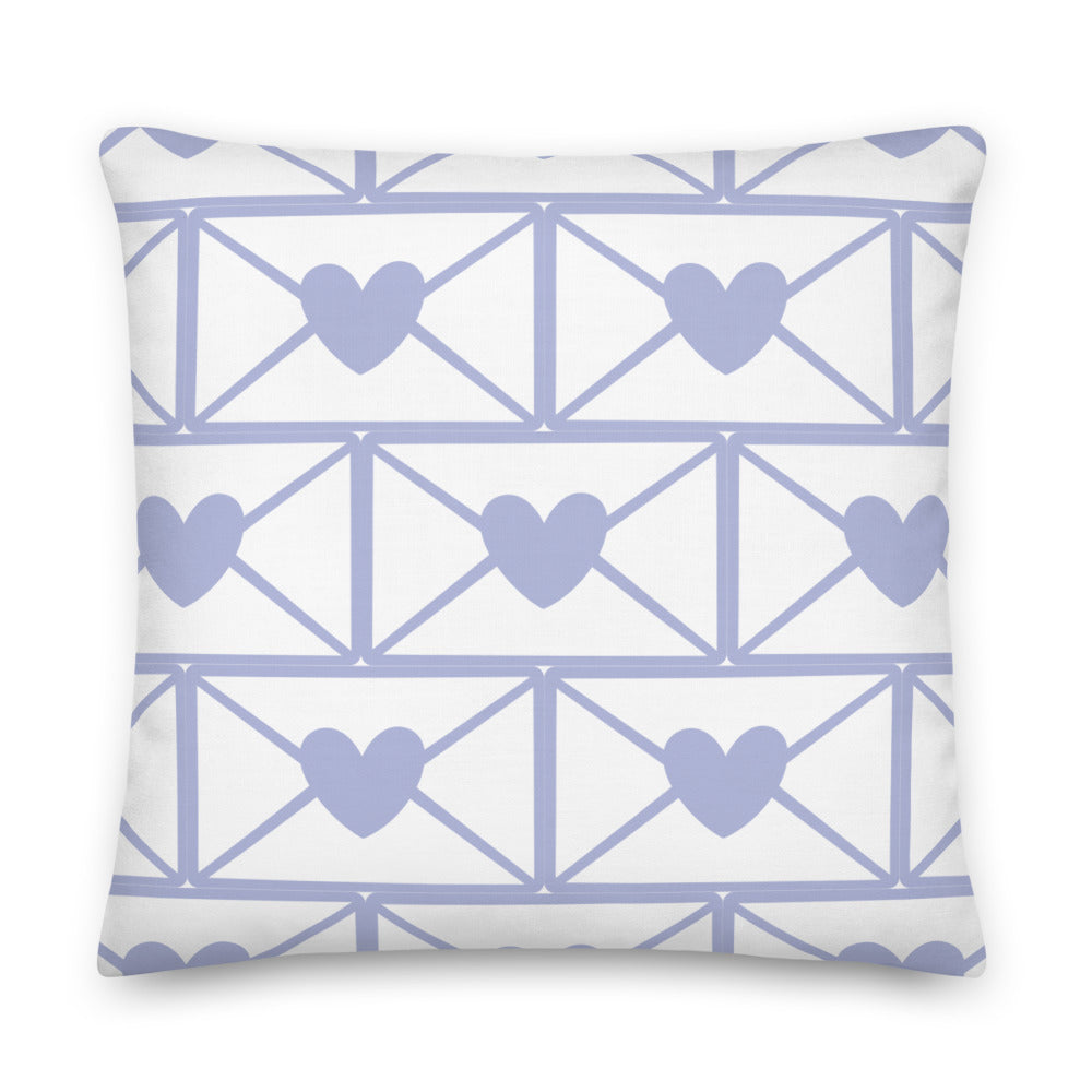 Love Letters Lavender Print Pillow