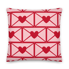 Load image into Gallery viewer, Love Letters Red Print Pillow
