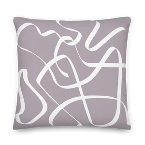 Modern Art Gray And White Fusion Pillow