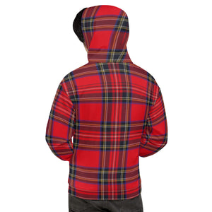 RED TARTAN PLAID Unisex Hoodie