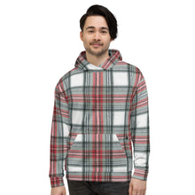 Load image into Gallery viewer, WHITE TARTAN Unisex Hoodie
