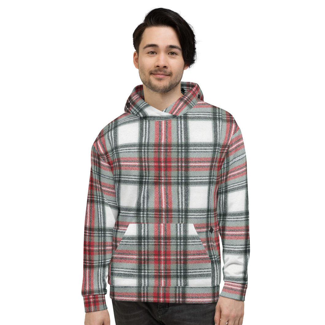 WHITE TARTAN Unisex Hoodie