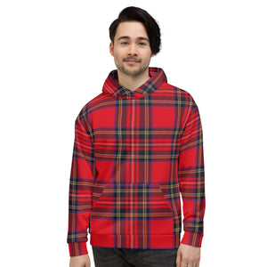 RED TARTAN PLAID Unisex Hoodie