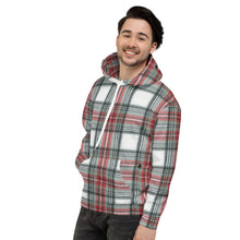 Load image into Gallery viewer, WHITE TARTAN Unisex Hoodie
