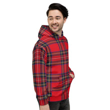 Load image into Gallery viewer, RED TARTAN PLAID Unisex Hoodie
