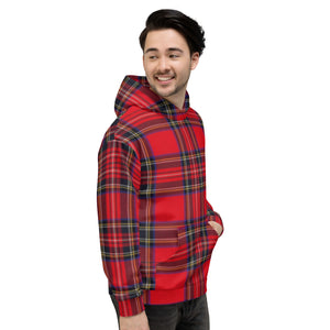 RED TARTAN PLAID Unisex Hoodie