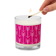 Load image into Gallery viewer, PINK ARROW Glass jar soy wax candle
