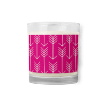 Load image into Gallery viewer, PINK ARROW Glass jar soy wax candle
