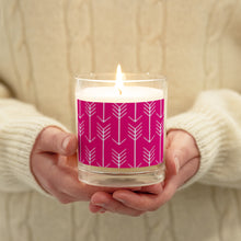 Load image into Gallery viewer, PINK ARROW Glass jar soy wax candle
