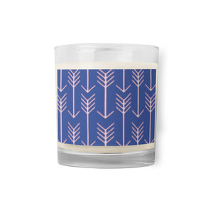 BLUE ARROW Glass jar soy wax candle