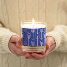 Load image into Gallery viewer, BLUE ARROW Glass jar soy wax candle
