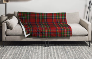 RED TARTAN Throw