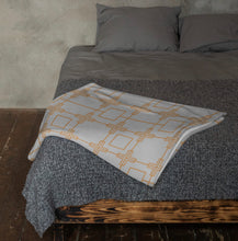 Load image into Gallery viewer, ROYAL GOLD AND GRAY Throw Blanket
