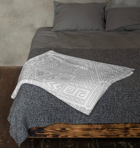 GRAY MODERN PRINT Blanket