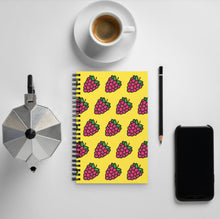 Load image into Gallery viewer, RASPBERRIES Spiral notebook
