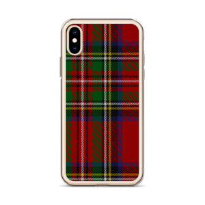 RED TARTAN PLAID iPhone Case