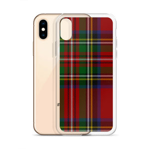 RED TARTAN PLAID iPhone Case