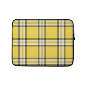 YELLOW TARTAN PLAID Laptop Sleeve