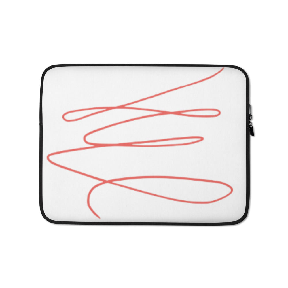 MODERN RED SWIRL Laptop Sleeve