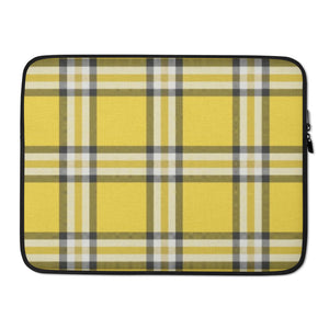 YELLOW TARTAN PLAID Laptop Sleeve