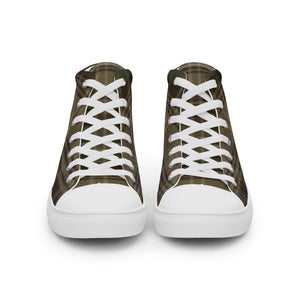 TOAST TARTAN PLAID Men’s high top canvas shoes