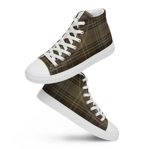 TOAST TARTAN PLAID Men’s high top canvas shoes