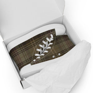 TOAST TARTAN PLAID Men’s high top canvas shoes