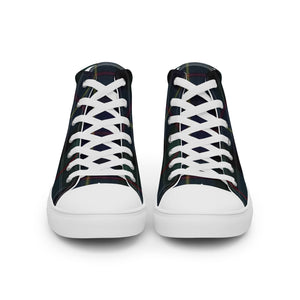 BLACKWATCH TARTAN PLAID Men’s high top canvas shoes