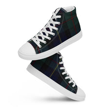 Load image into Gallery viewer, BLACKWATCH TARTAN PLAID Men’s high top canvas shoes
