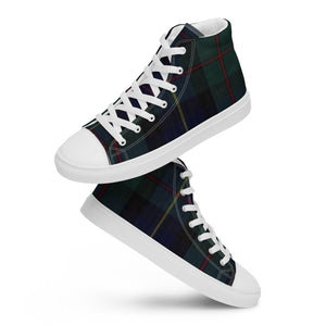 BLACKWATCH TARTAN PLAID Men’s high top canvas shoes