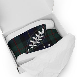 BLACKWATCH TARTAN PLAID Men’s high top canvas shoes