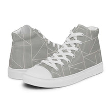 Load image into Gallery viewer, MODERN LINES Men’s high top canvas shoes
