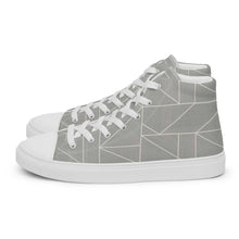 Load image into Gallery viewer, MODERN LINES Men’s high top canvas shoes
