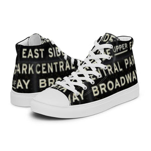 NEW YORK Men’s high top canvas shoes