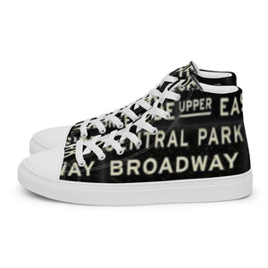 NEW YORK Men’s high top canvas shoes